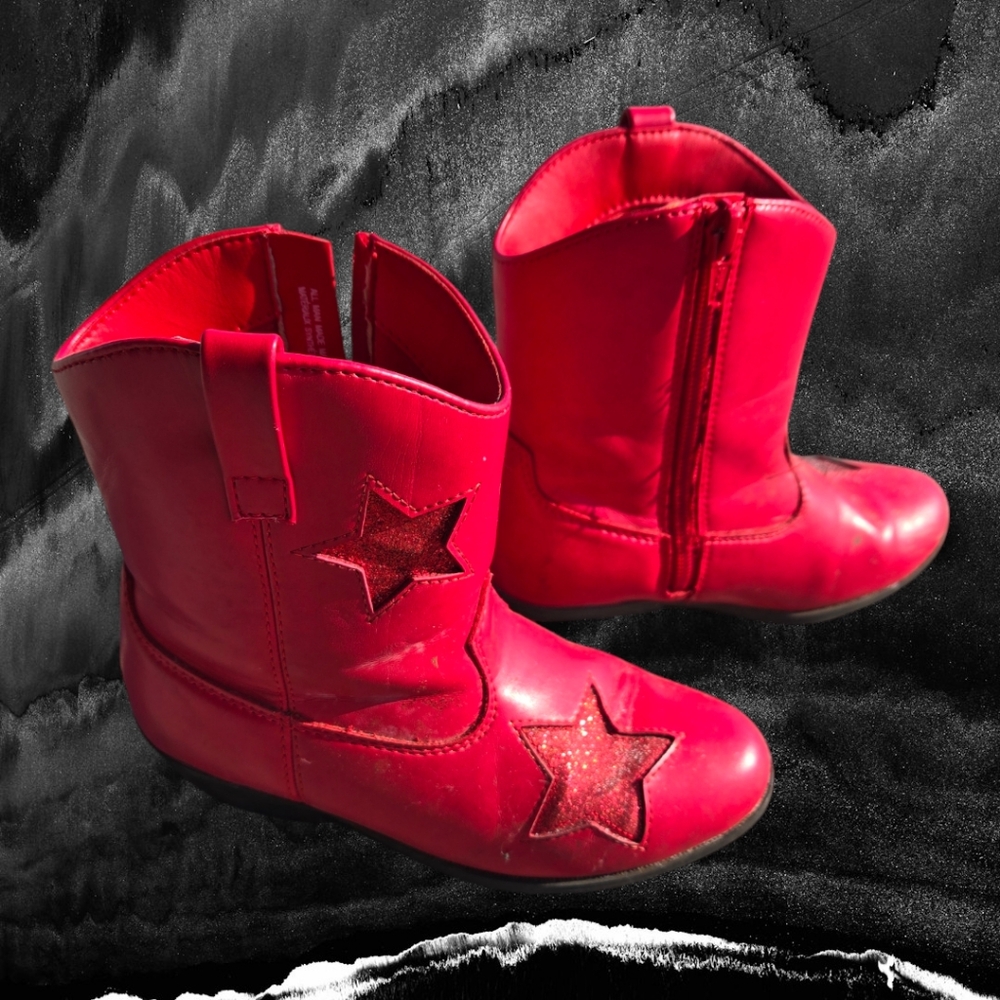 Girls Red Boots Size 12